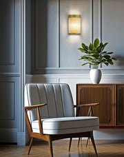 Carnaby 2 Light 8" Wall Sconce in Modern Gold in a room setting