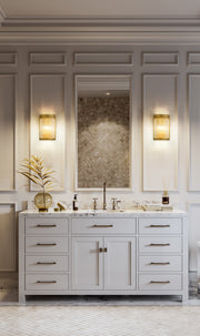 Carnaby 2 Light 8" Wall Sconce in Modern Gold in a room setting