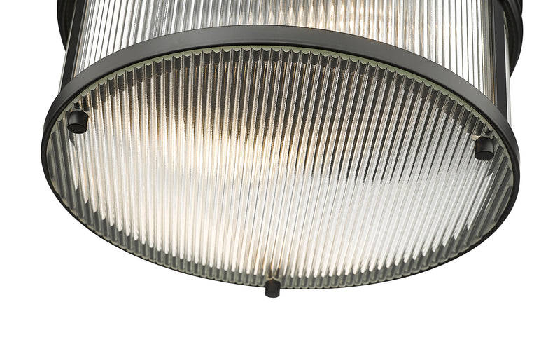 Carnaby 2 Light 13" Flush Mount, 6.5" Tall in Matte Black