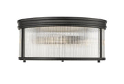 Carnaby 4 Light 18" Flush Mount, 8.25" Tall in Matte Black