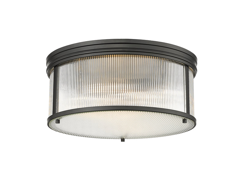 Carnaby 4 Light 18" Flush Mount, 8.25" Tall in Matte Black