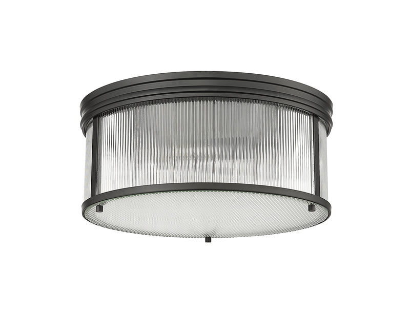 Carnaby 4 Light 18" Flush Mount, 8.25" Tall in Matte Black