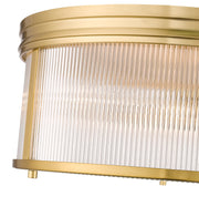 Carnaby 4 Light 18" Flush Mount, 8.25" Tall in Modern Gold