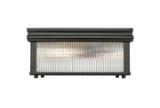 Carnaby 2 Light 13" Flush Mount, 6.25" Tall in Matte Black