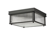 Carnaby 2 Light 13" Flush Mount, 6.25" Tall in Matte Black