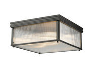 Carnaby 4 Light 18" Flush Mount, 8" Tall in Matte Black