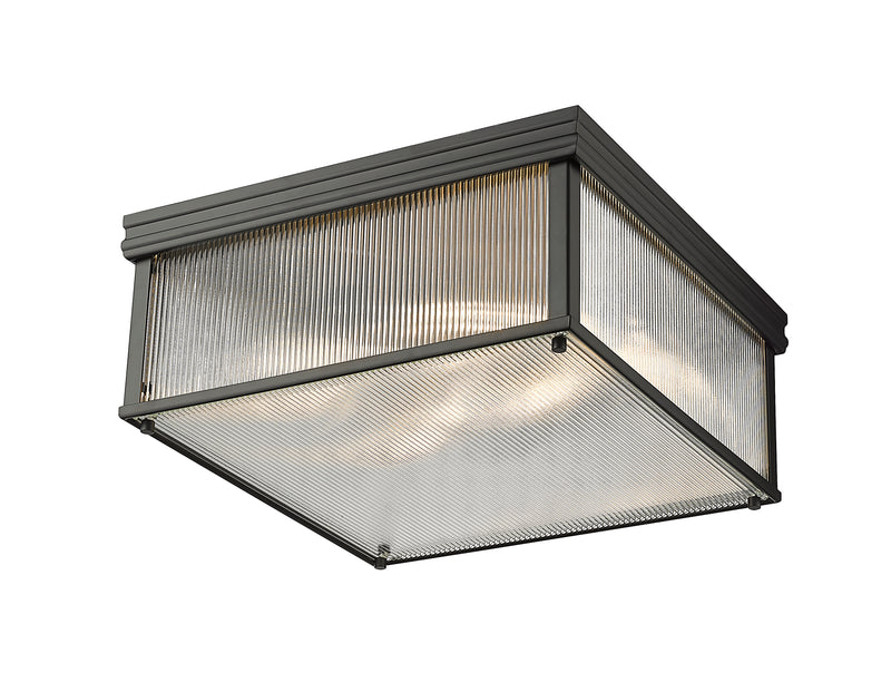 Carnaby 4 Light 18" Flush Mount, 8" Tall in Matte Black