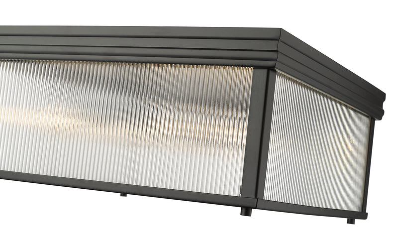 Carnaby 4 Light 18" Flush Mount, 8" Tall in Matte Black
