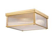 Carnaby 4 Light 18" Flush Mount, 8" Tall in Modern Gold