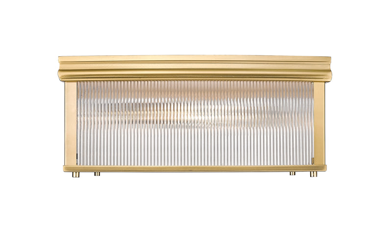 Carnaby 4 Light 18" Flush Mount, 8" Tall in Modern Gold