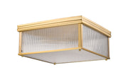 Carnaby 4 Light 18" Flush Mount, 8" Tall in Modern Gold