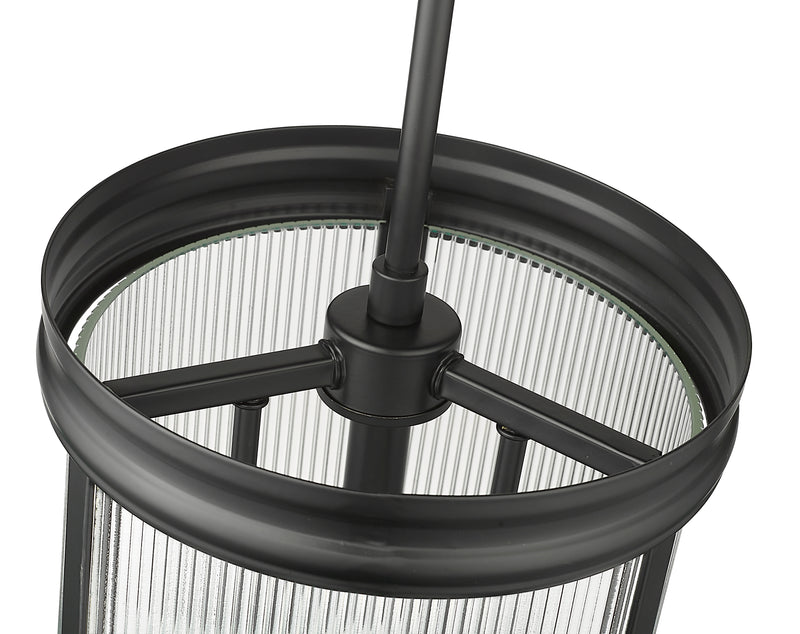 Carnaby 3 Light 10" Pendant in Matte Black