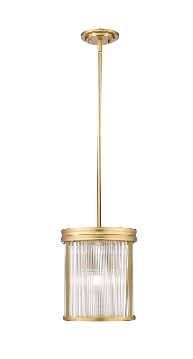 Carnaby 3 Light 10" Pendant in Modern Gold
