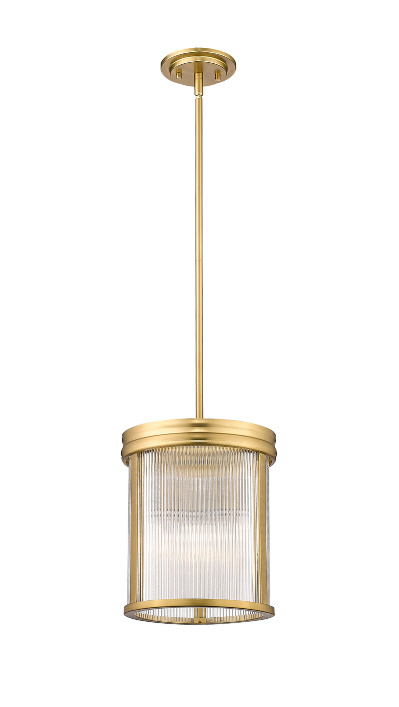 Carnaby 3 Light 10" Pendant in Modern Gold