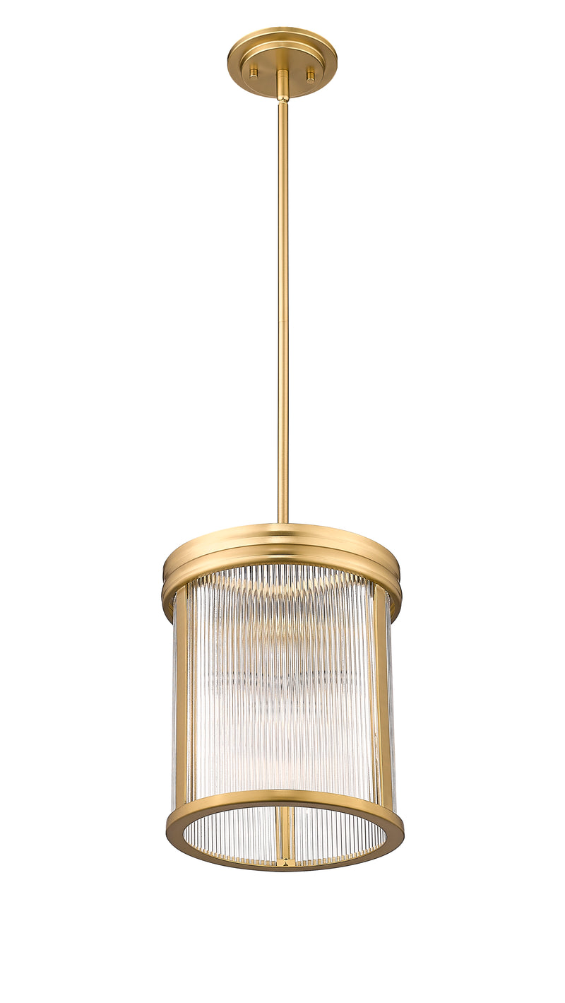 Carnaby 3 Light 10" Pendant in Modern Gold
