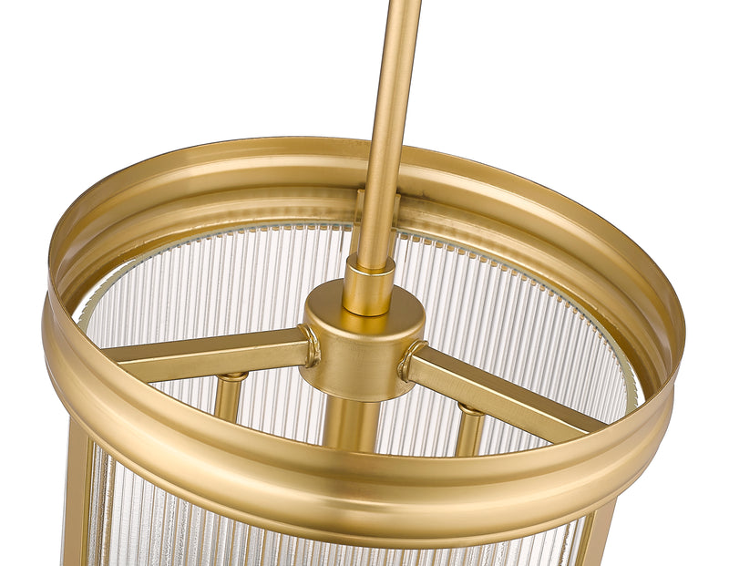 Carnaby 3 Light 10" Pendant in Modern Gold
