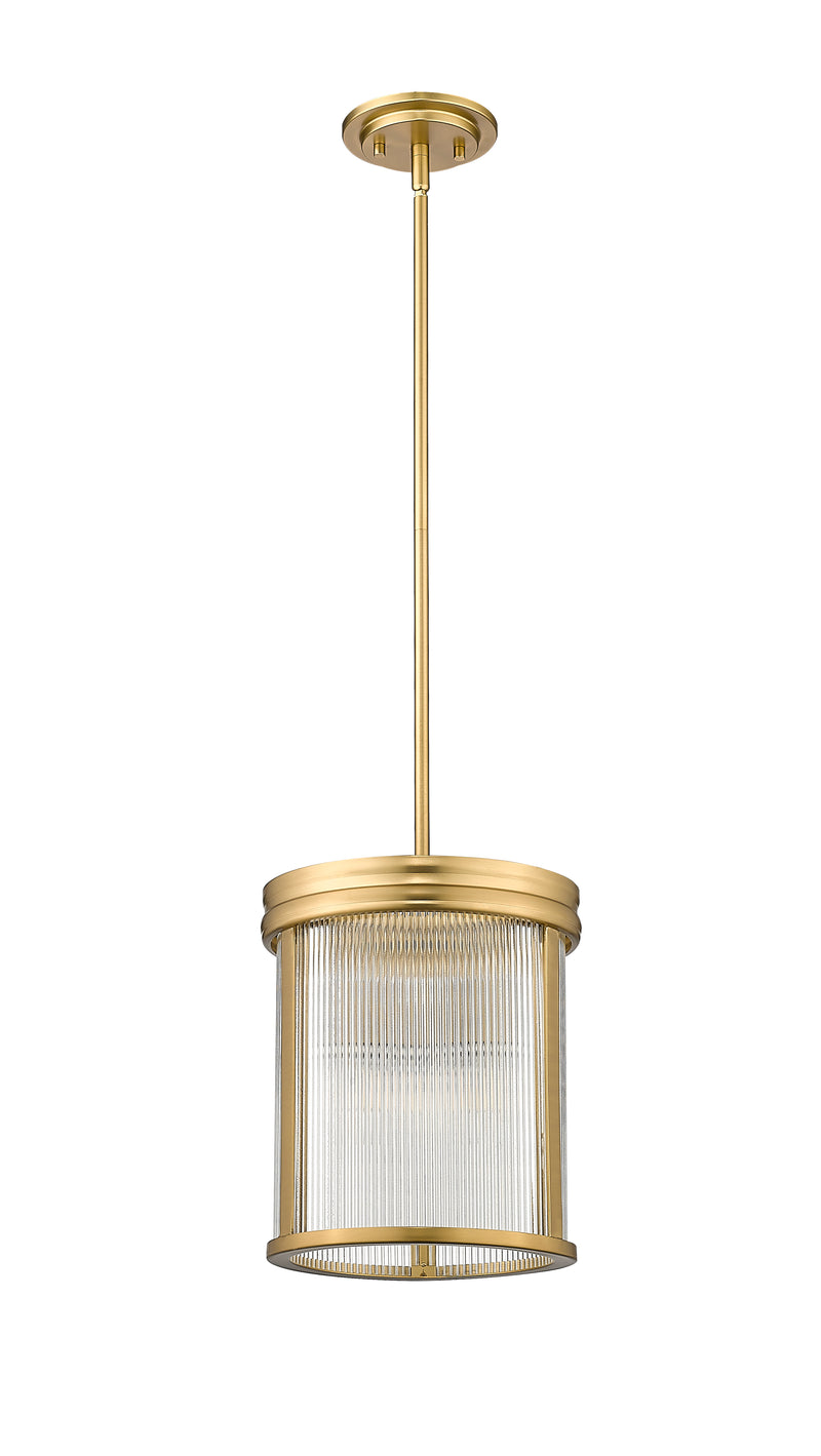 Carnaby 3 Light 10" Pendant in Modern Gold