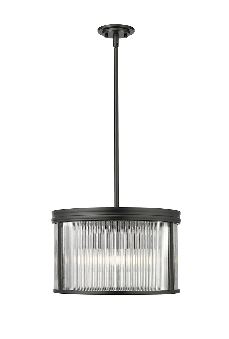 Carnaby 5 Light 18.25" Pendant in Matte Black