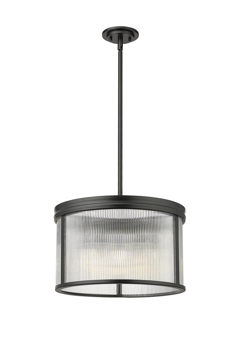 Carnaby 5 Light 18.25" Pendant in Matte Black