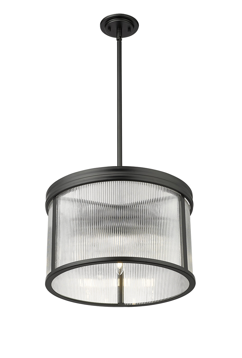 Carnaby 5 Light 18.25" Pendant in Matte Black