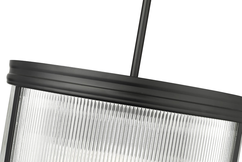 Carnaby 5 Light 18.25" Pendant in Matte Black