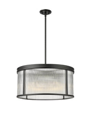 Carnaby 6 Light 24.25" Pendant in Matte Black