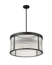 Carnaby 6 Light 24.25" Pendant in Matte Black