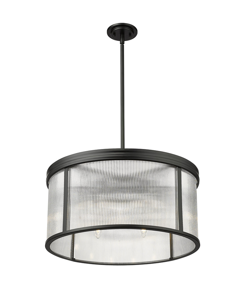 Carnaby 6 Light 24.25" Pendant in Matte Black
