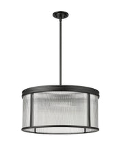 Carnaby 6 Light 24.25" Pendant in Matte Black