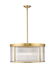 Carnaby 6 Light 24.25" Pendant in Modern Gold