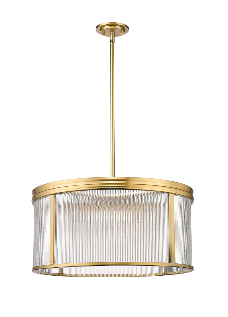 Carnaby 6 Light 24.25" Pendant in Modern Gold