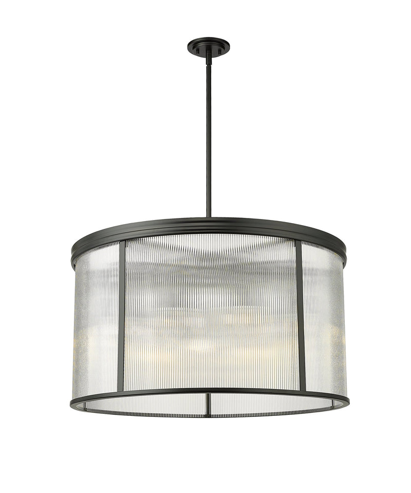 Carnaby 9 Light 32.25" Pendant in Matte Black