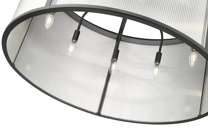 Carnaby 9 Light 32.25" Pendant in Matte Black