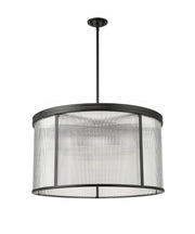 Carnaby 9 Light 32.25" Pendant in Matte Black