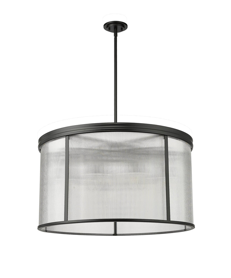 Carnaby 9 Light 32.25" Pendant in Matte Black