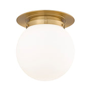 Calhoun 1 Light 13" Flush Mount in Heritage Brass