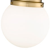 Calhoun 1 Light 13" Flush Mount in Heritage Brass