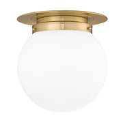 Calhoun 1 Light 13" Flush Mount in Heritage Brass