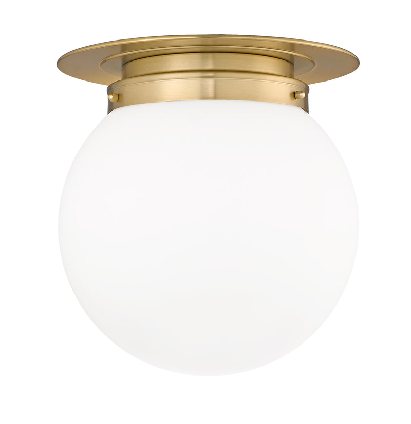 Calhoun 1 Light 13" Flush Mount in Heritage Brass
