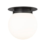 Calhoun 1 Light 13" Flush Mount in Matte Black