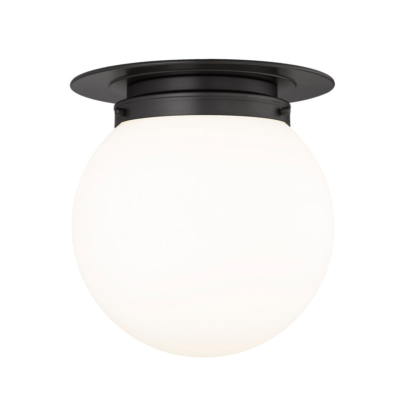 Calhoun 1 Light 13" Flush Mount in Matte Black