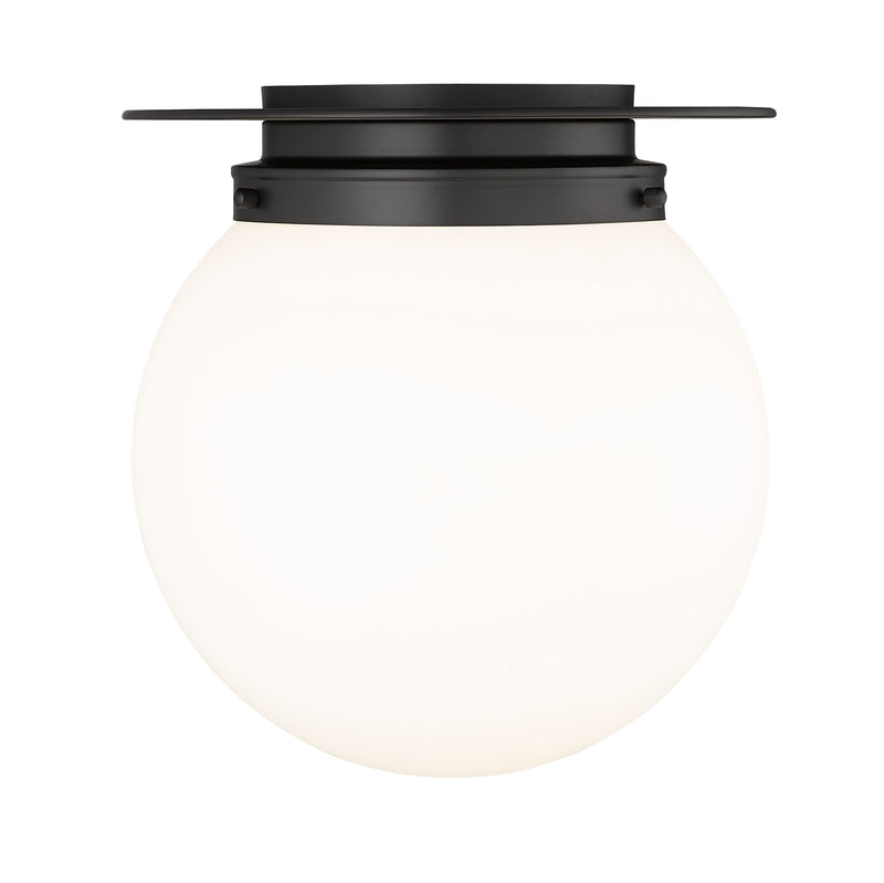 Calhoun 1 Light 13" Flush Mount in Matte Black