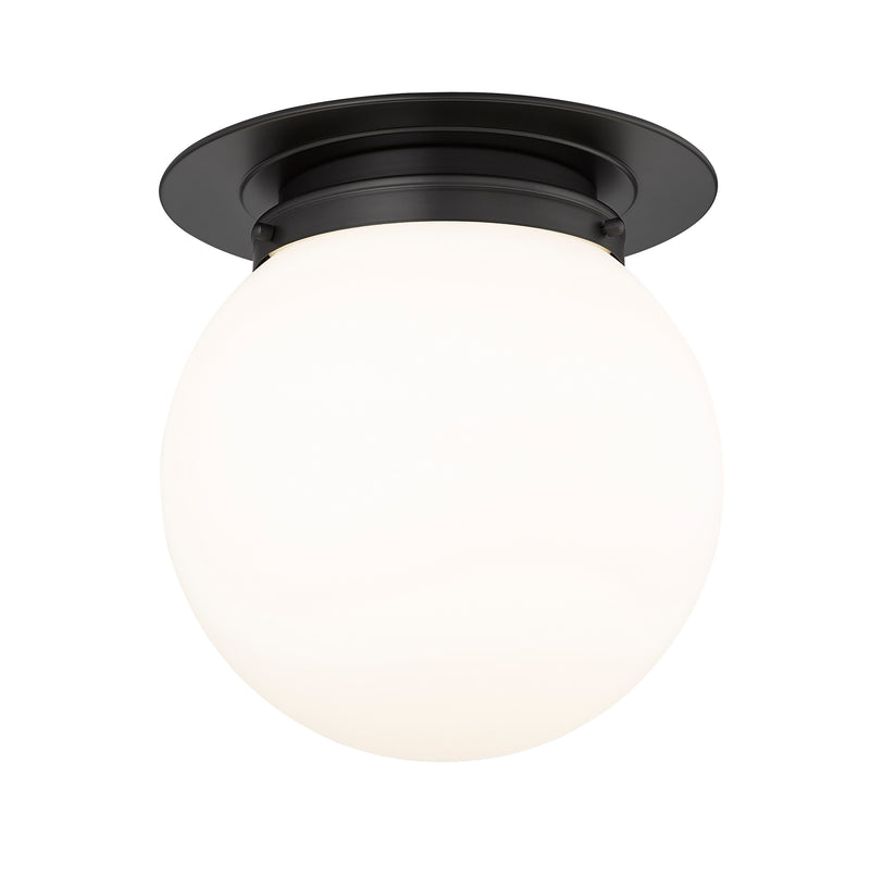 Calhoun 1 Light 13" Flush Mount in Matte Black