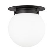Calhoun 1 Light 13" Flush Mount in Matte Black