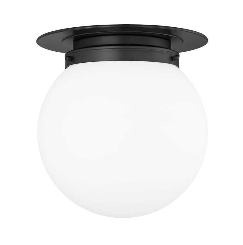Calhoun 1 Light 13" Flush Mount in Matte Black