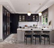 Calhoun 1 Light 13" Pendant in Heritage Brass in a room setting