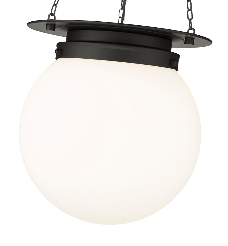 Calhoun 1 Light 13" Pendant in Matte black