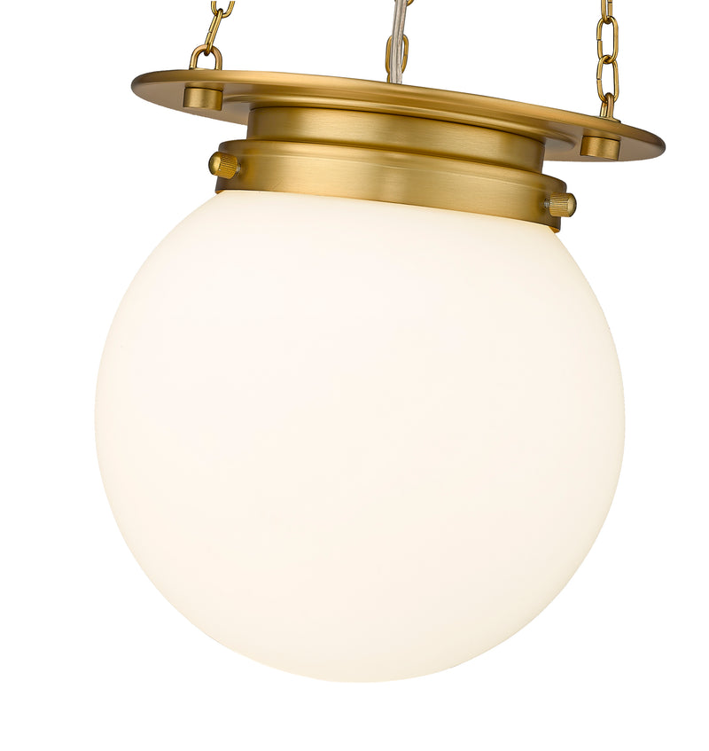 Calhoun 1 Light 9" Pendant in Heritage Brass