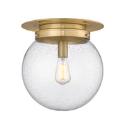 Calhoun 1 Light 13" Flush Mount in Heritage Brass