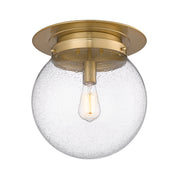 Calhoun 1 Light 13" Flush Mount in Heritage Brass